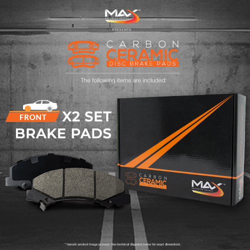Max Brakes Carbon Ceramic Pads KT098751 Front 