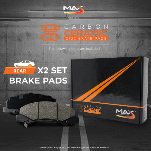 Max Brakes Carbon Ceramic Pads KT075752 Rear 